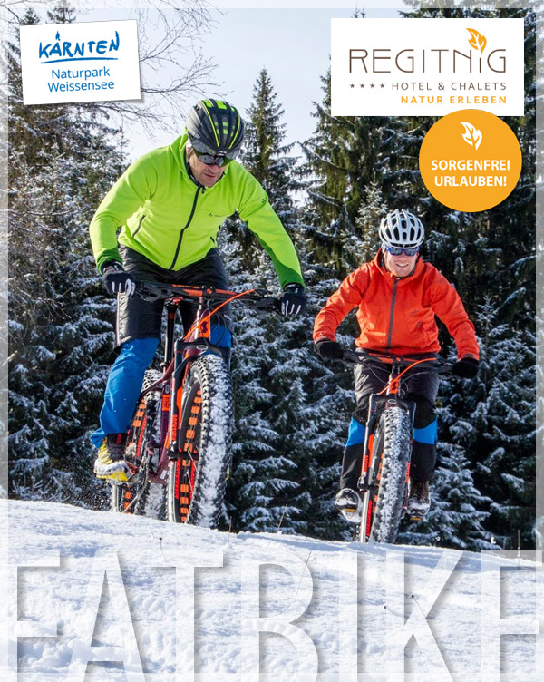 REGITNIG Chalets - Fatbiken Winterurlaub See-Chalet Weissensee Kärnten